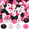 200Pcs 4 Colors Velvet Imitation Rabbit Fur European Beads FIND-SC0022-89-1