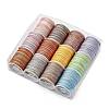 12 Rolls 12 Colors Polyester Cord OCOR-L046-B01-1