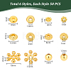   300Pcs 6 Styles Brass & Alloy Spacer Beads FIND-PH0019-90-2