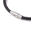 Braided Leather Cord Bracelets BJEW-JB11387-06-4