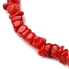 Dyed Natural Freshwater Shell Nuggets Beaded Anklets AJEW-AN00746-01-4