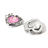 UV Plating Alloy Glass Pendants FIND-K032-43P-2