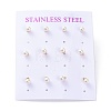 Plastic Imitation Pearl Stud Earrings STAS-D0001-03-G-B-3