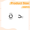 200Pcs 304 Stainless Steel Open Jump Rings STAS-UN0058-44B-3