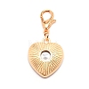 Heart Glass Pendant Decorations HJEW-WH0036-19D-2