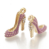 Alloy Enamel Stilettos Pendants X-ENAM-S115-042B-2