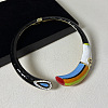 Alloy Enamel Bird Hinged Open Cuff Choker Necklaces WG849AB-01-3
