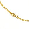 304 Stainless Steel Figaro Chain Necklace Making X-STAS-A028-N022G-3