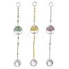 Glass Teardrop Window Hanging Suncatchers HJEW-JM04544-1