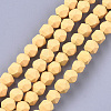 Spray Painted Non-magnetic Synthetic Hematite Beads Strands G-T116-16-07-1