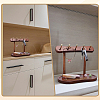 Desktop Wood Jewelry Display Racks with Oval Trays for Necklaces Rings Earrings Bracelets ODIS-WH0177-024-5