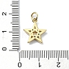 Brass Micro Pave Clear Cubic Zirconia Charms KK-H475-59G-01-3