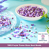 100G Opaque & Transparent Inside Colours 6/0 Glass Seed Beads SEED-TA0001-12C-10