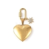 316 Stainless Steel Locket & Brass Micro Pave Cubic Zirconia Pendant Decorations PALLOY-JF05949-1