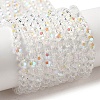 Electroplate Transparent Glass Beads Strands LS-EGLA-A035-T4mm-L19-1