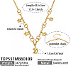 316L Surgical Stainless Steel Moon and Star Pendant Necklaces for Women WGEC730-01-1