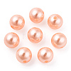 Spray Painted ABS Plastic Imitation Pearl Beads OACR-T015-05C-19-3