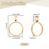 10Pcs Stainless Steel Open Back Bezel Pendant Cabochon Settings STAS-UN0061-36A-4