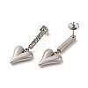 Stainless Steel Inlay Rhinestone Stud Earrings for Women EJEW-M024-06C-P-2