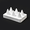 Rectangle Resin Ring Display Stands with 6 Cones Holder ODIS-A012-02-3