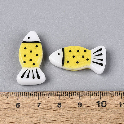 Printed Opaque Resin Beads RESI-N043-22F-1