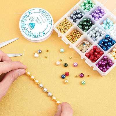SUNNYCLUE DIY Stretch Bracelet Making Kits DIY-SC0010-77-1