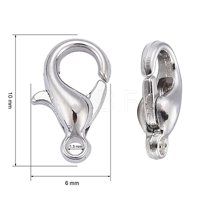 Zinc Alloy Lobster Claw Clasps X-E103-1