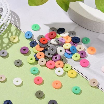 Eco-Friendly Handmade Polymer Clay Beads CLAY-R067-6.0mm-AM-1