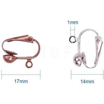 36Pcs Brass Clip-on Earring Findings KK-PH0021-01M-1