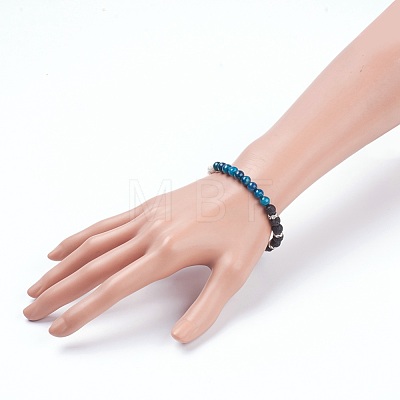Natural Apatite Stretch Bracelets BJEW-JB03739-03-1