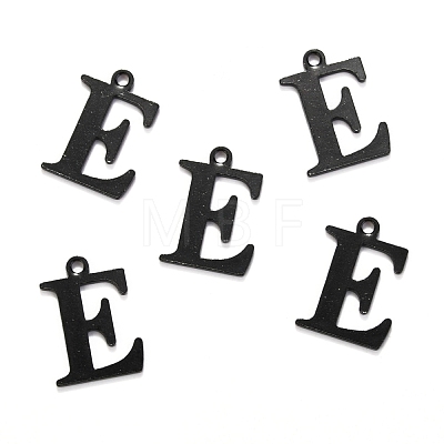 304 Stainless Steel Alphabet Charms STAS-H122-E-EB-1