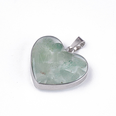 Natural Green Aventurine Pendants STAS-T043-01I-1