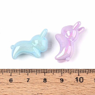 UV Plating Opaque Acrylic Beads OACR-N150-17-01-1