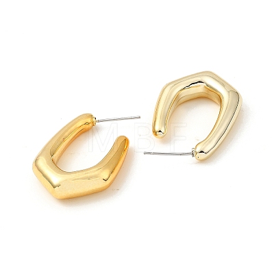Polygon Acrylic Stud Earrings EJEW-P251-11-1