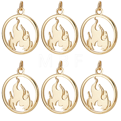 Beebeecraft 10Pcs Brass Pendants KK-BBC0010-27-1