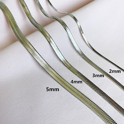 Titanium Steel Snake Chain Necklaces for Women WG80FEF-27-1