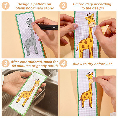 28Pcs 7 Colors Cotton Blank Bookmarks AJEW-GL0003-59-1