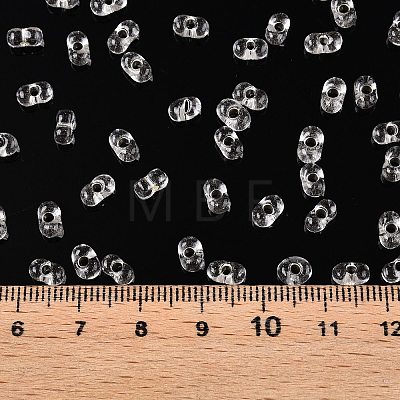 Baking Paint Transparent Glass Seed Beads SEED-N006-05A-1