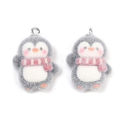 Flocking Opaque Resin Pendants RESI-P053-03C-P-1