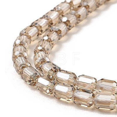 Electroplate Transparent Glass Beads Strands GLAA-C029-02A-07-1