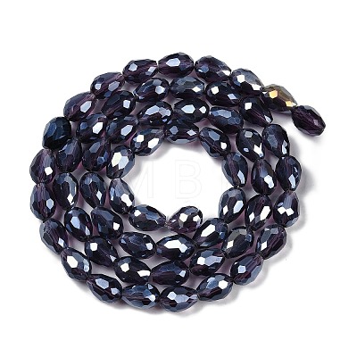 Transparent Electroplate Glass Beads Strands LS-EGLA-N013-T4mm-B06-1