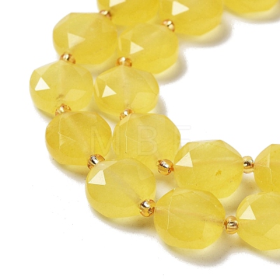Natural Yellow Agate Beads Strands G-NH0004-043-1