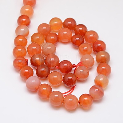 Natural Carnelian Beads Strands X-G-N0006-10mm-17-1