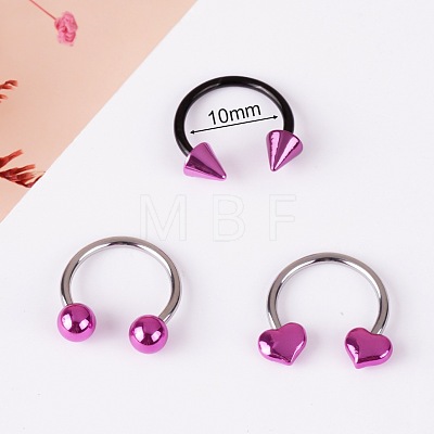 316L Stainless Steel Circular/Horseshoe Barbell Nose Rings WG0A548-07-1