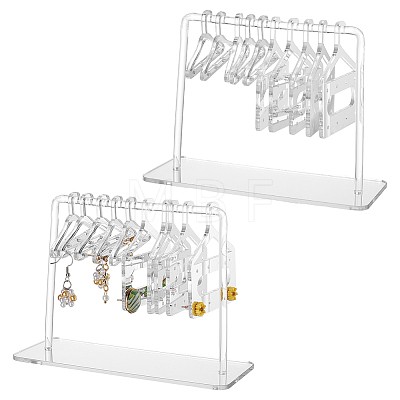   2 Sets Acrylic Earring Display Hanger Rack EDIS-PH0001-42A-1