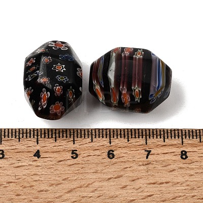 Handmade Millefiori Glass Beads LAMP-C025-01-1