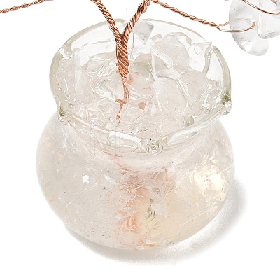 Natural Quartz Crystal Chips Tree of Life Decorations DJEW-Z007-02R-1