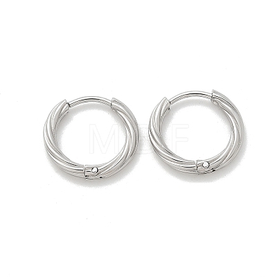 304 Stainless Steel Twist Hoop Earrings for Women EJEW-A130-02A-P-1