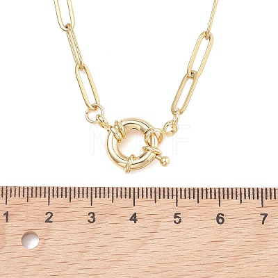 304 Stainless Steel Paperclip Chain Necklaces for Women NJEW-JN06034-01-1