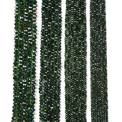 Electroplate Glass Beads Strands EGLA-A044-T3mm-B24-1